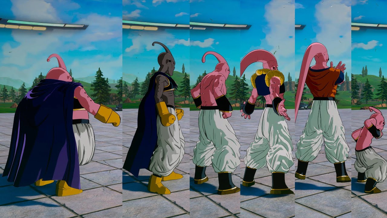 MAJIN BUU ALL FORMS AND TRANSFORMATIONS + ALL ATTACKS - DRAGON BALL SPARKING ZERO - 