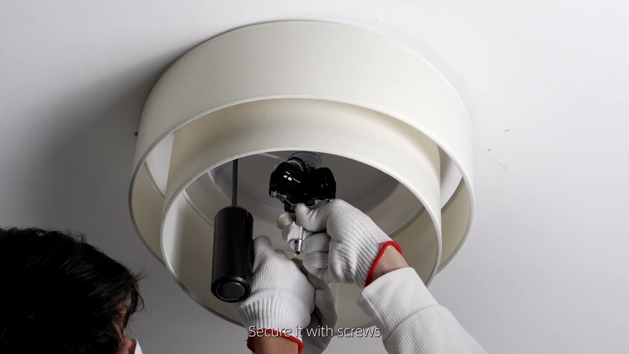Layered Fabric Ceiling Light Installation Video – Soft Layers, Calm Atmosphere