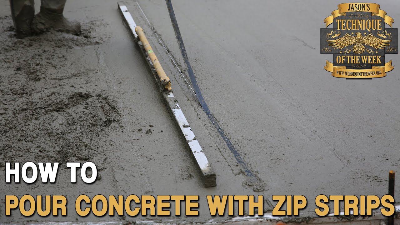 Pouring Concrete With Zip Strips