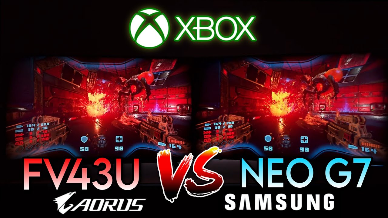 Odyssey Neo G7 43" Vs Aorus FV43U QLED Vs Neo QLED Mini LED XBOX Series X