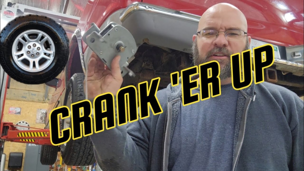 Замена подъемника запасного колеса Dodge Dakota 2001 года