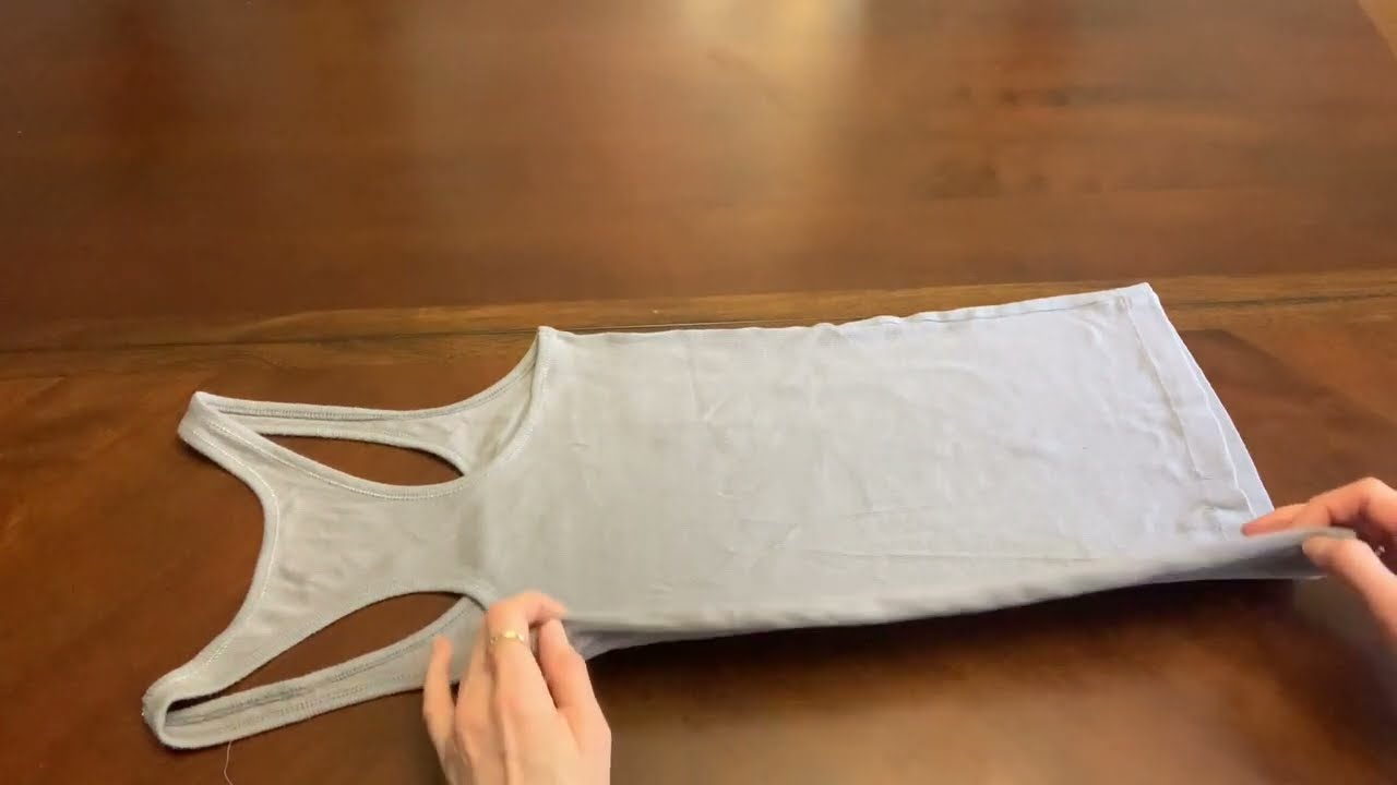 How to fold a sleeveless shirt / tank top