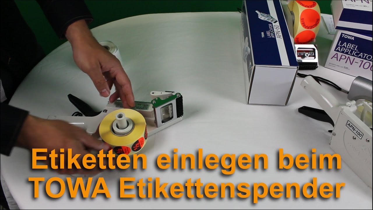 Etikettenrollen richtig einlegen - TOWA Etikttenspender | HUTNER B2B