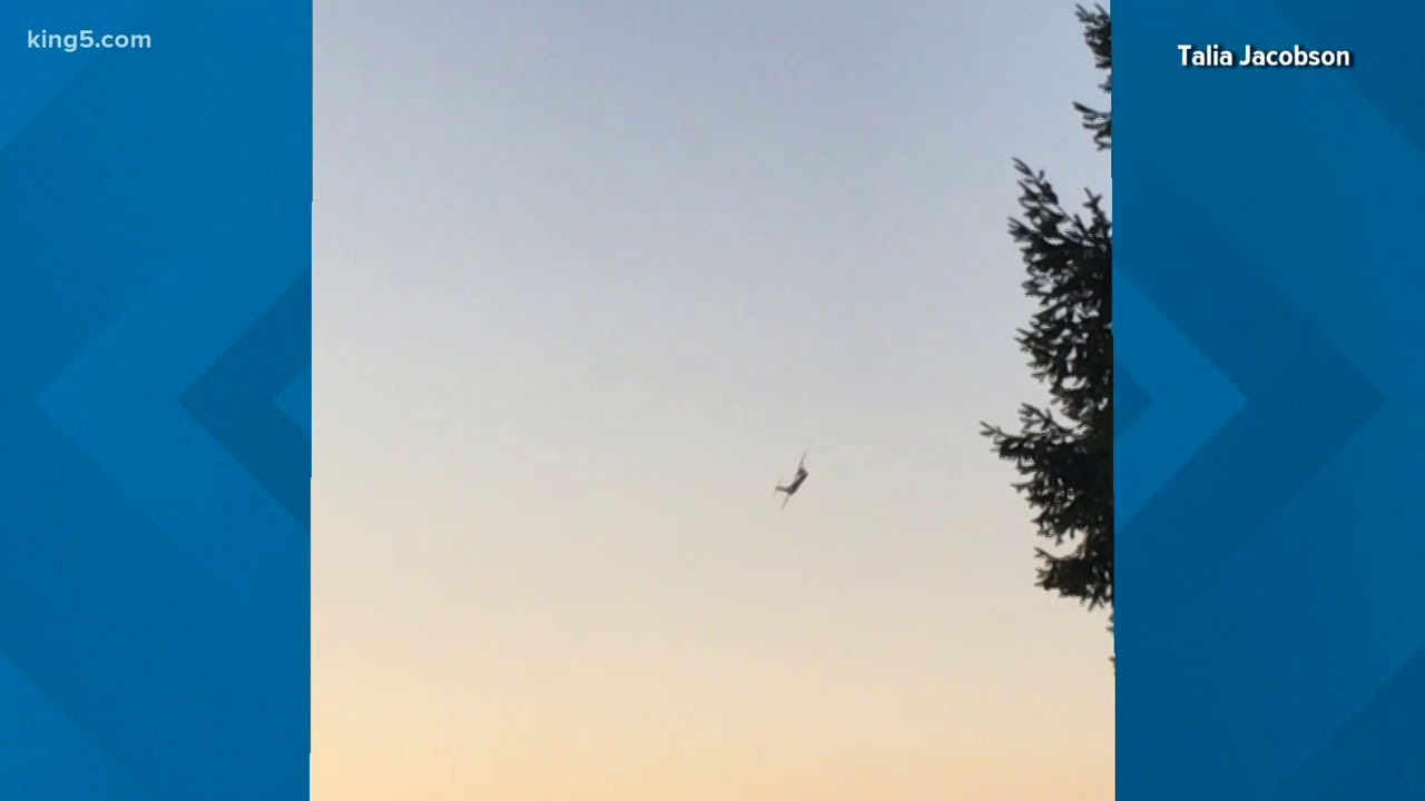 Witness video shows stolen Sea-Tac plane attempt barrel roll