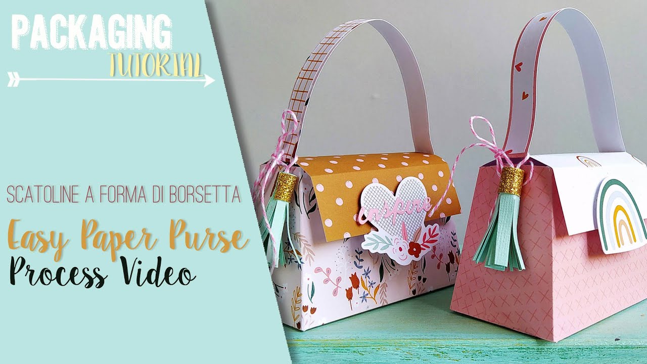 Borsetta di carta - Easy Paper Purse - per Scrapbooking o Happy Mail   Romanticherie Design Team