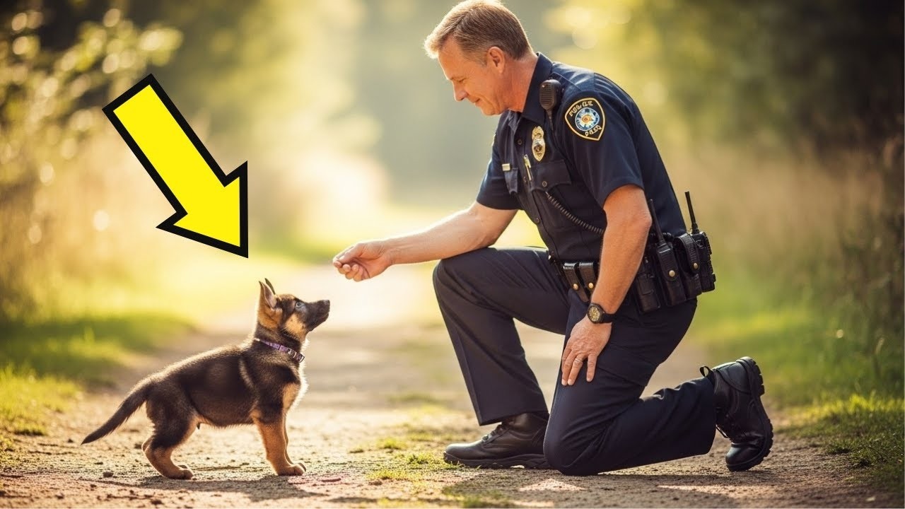 Two Puppies Wouldn’t Stop Following a Cop — When He Found Out Why, He Fell to His Knees in Tears!