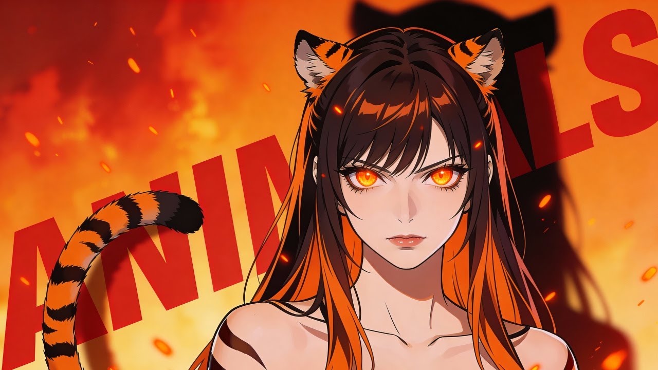 Nightcore – Animals  (Female Rock Version) | Lyrics
