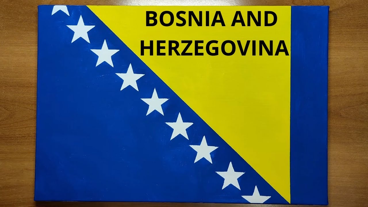 How To Paint the Flag of BOSNIA AND HERZEGOVINA