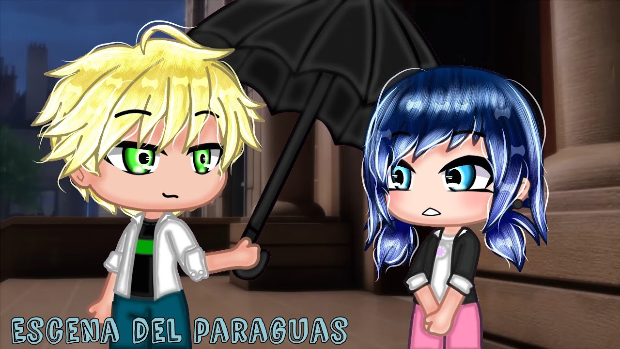Escena del paraguas de Miraculous 🐞🐈‍⬛// Gacha// Mlb 🐞🐈‍⬛// #gacha #miraculous 
