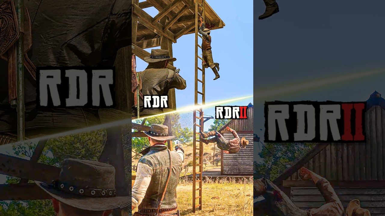 RDR1 vs RDR2 &ndash; NPC Behavior Differences 👀 #Shorts