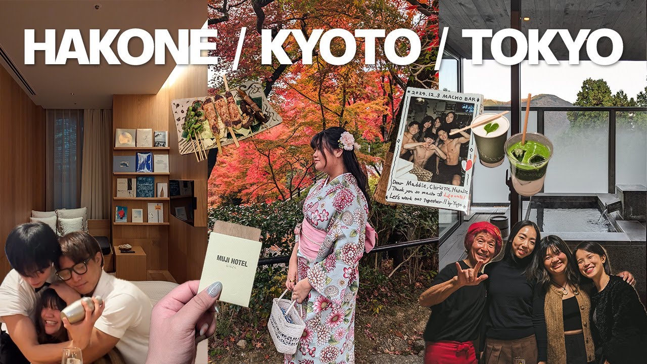 HAKONE, KYOTO, TOKYO 🇯🇵 Ryokan stay, macho men, kimono rental, MUJI Hotel