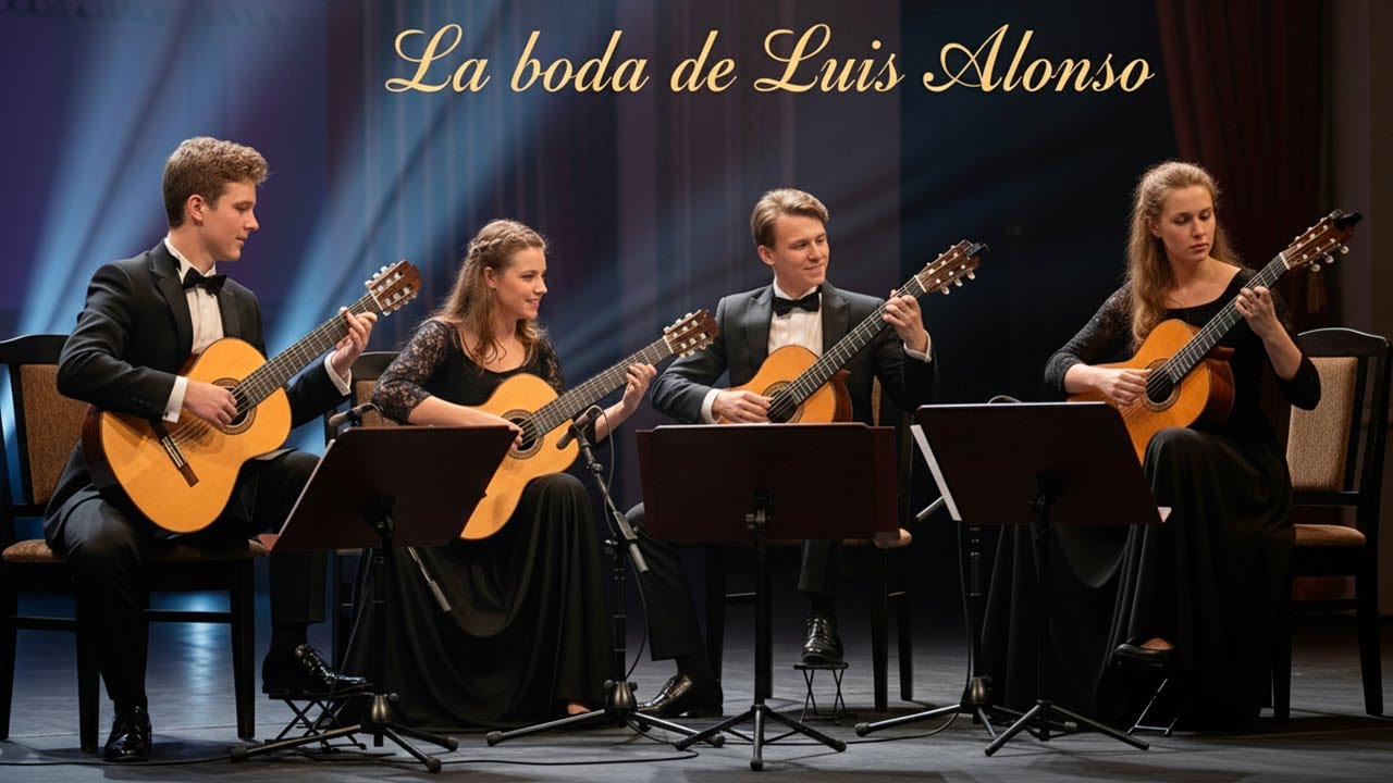 🎸 La boda de Luis Alonso para 4 guitarras. Guion Partitas, Backing Track, dificultad alta. Clase 148