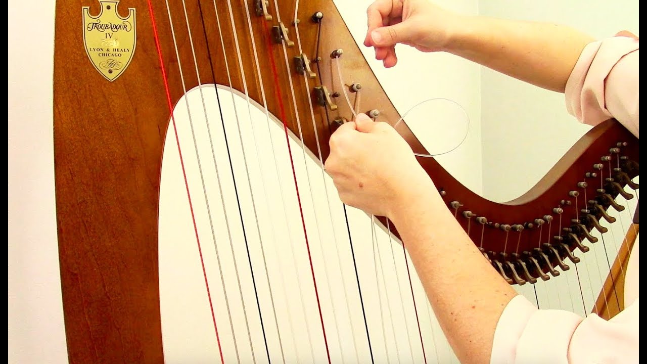 Replacing a Nylon Harp String, Harp Care, Maintenance, and Repair #11
