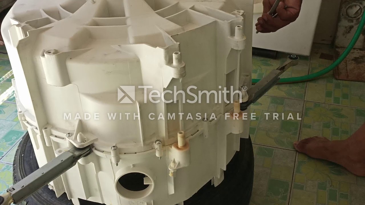 ประกอบเครื่องซักผ้าฝาหน้า Siemens XLM E หลังจากล้างเสร็จ