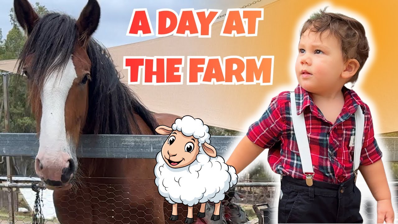 Tiam’s First Farm Adventure 🐄🐑 | Animals, Nature & Curious Little Moments. so much fun.