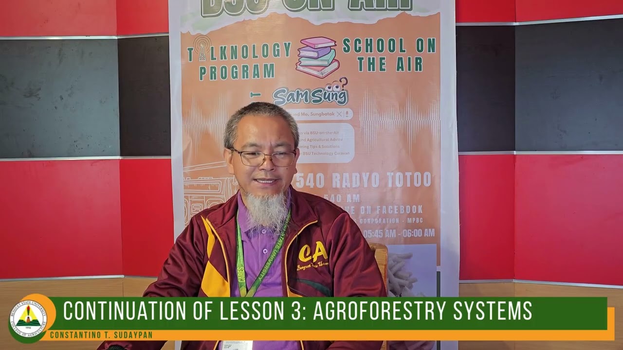 LESSON 3: AGROFORESTRY SYSTEMS (PART 2)
