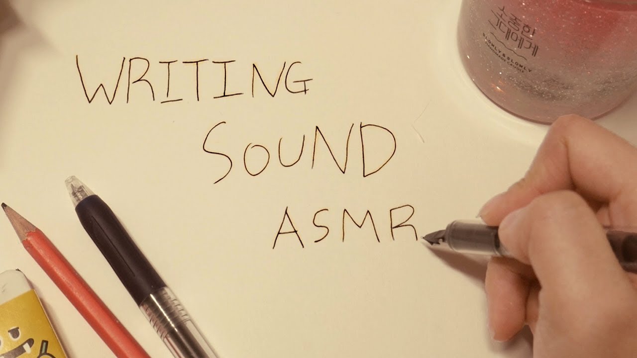 Написание звуков ASMR (шариковая ручка, карандаш, авторучка)