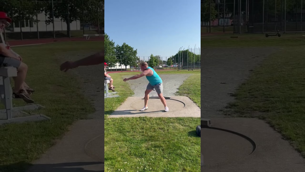 Alex Kolesnikoff shot put training throw
