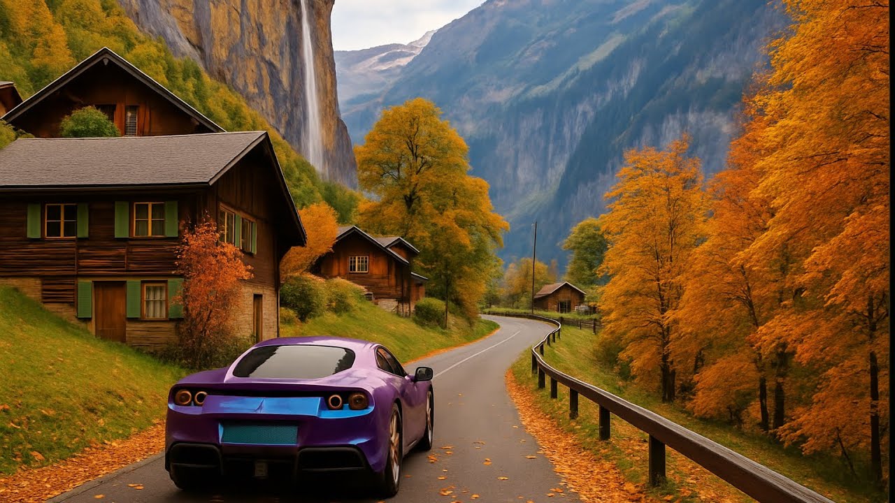 Relaxing Road Drive in Switzerland – Scenic Views & Smooth Highways 🇨🇭