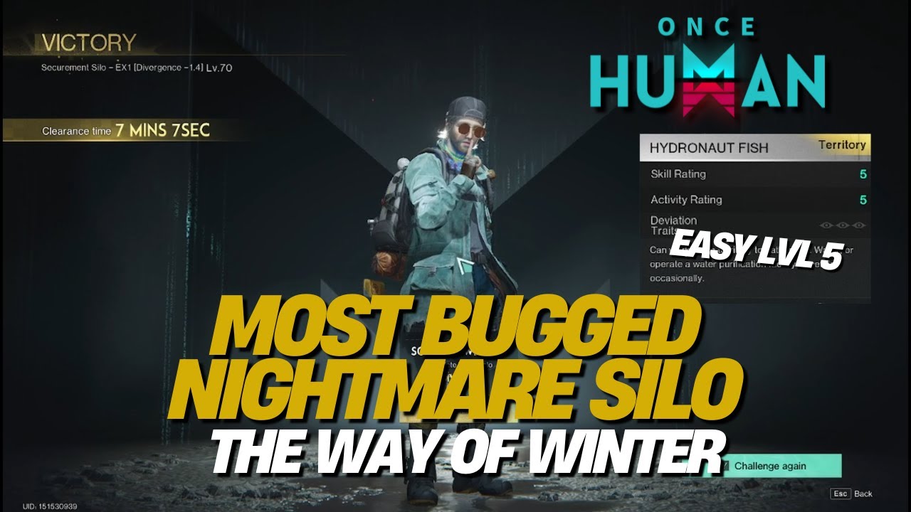 Once Human: Securement Silo EX1 Nightmare Mode - Easy Run & Hydronaut Fish Deviation!