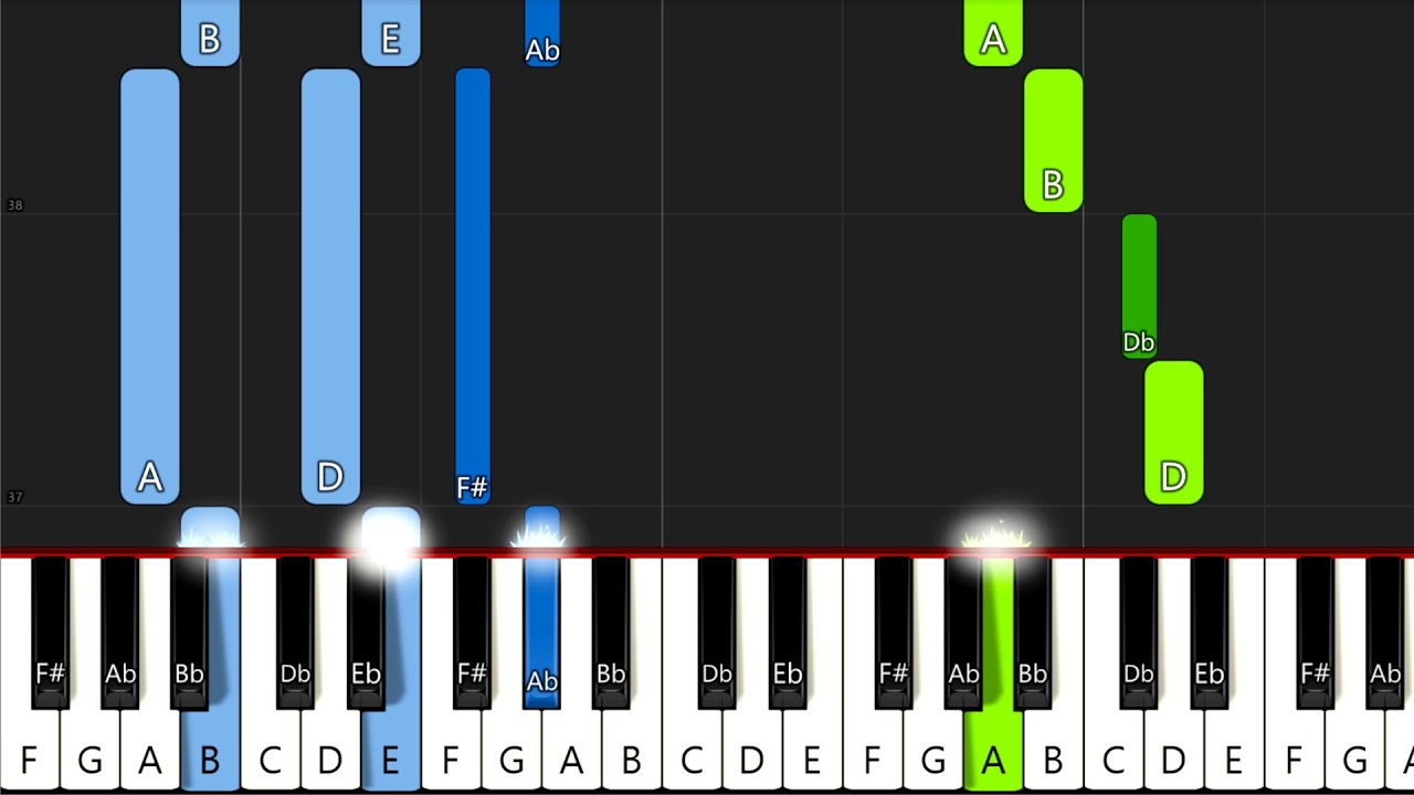 Diamond Eyes - Flutter - Piano Tutorial / Piano Cover 🎹 Synthesia