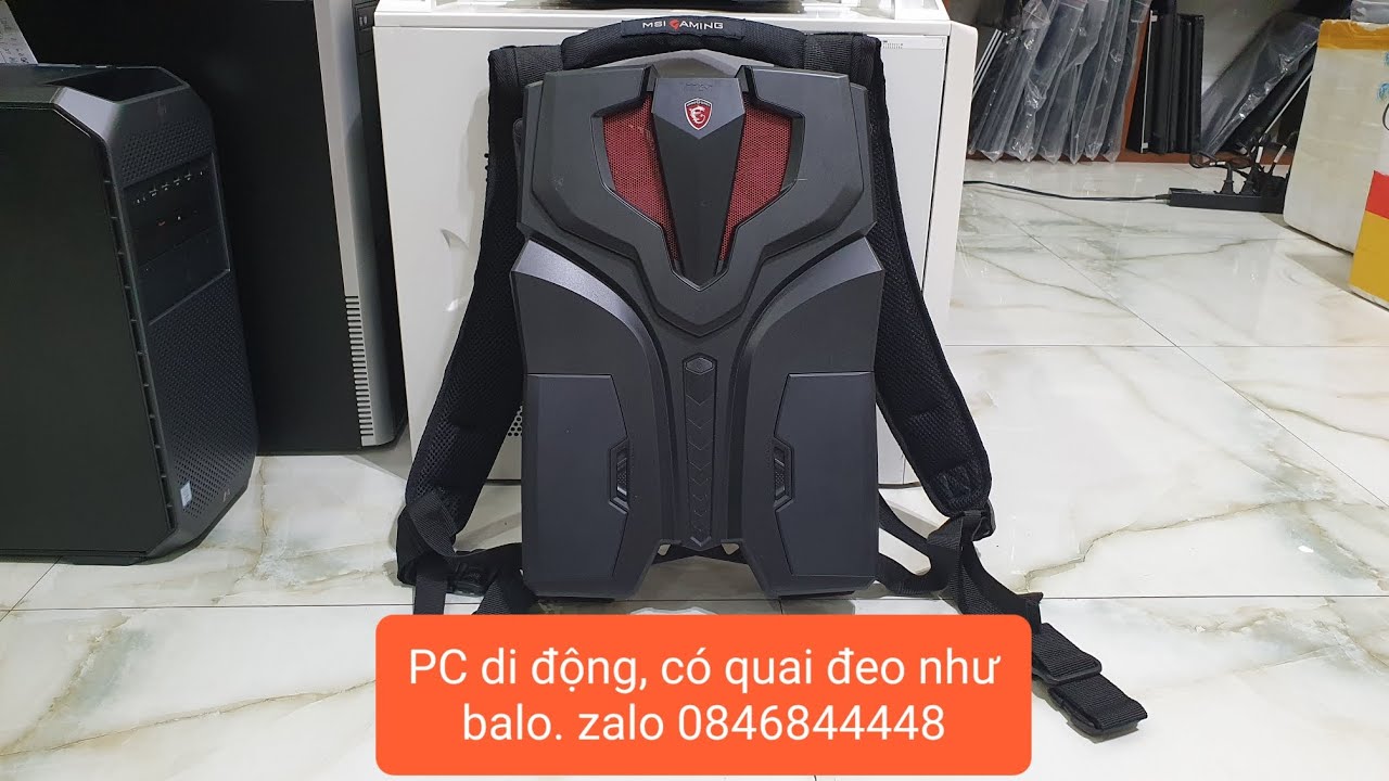 Đã xong. PC di động, i7, 6820HK, ram 32, ssd 1T, card rời GTX1070 (8g), đeo như balo . 
