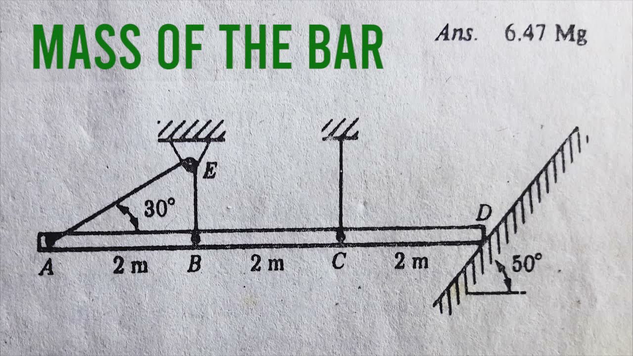 Strength of Materials - Simple Stress - Mass of the Bar