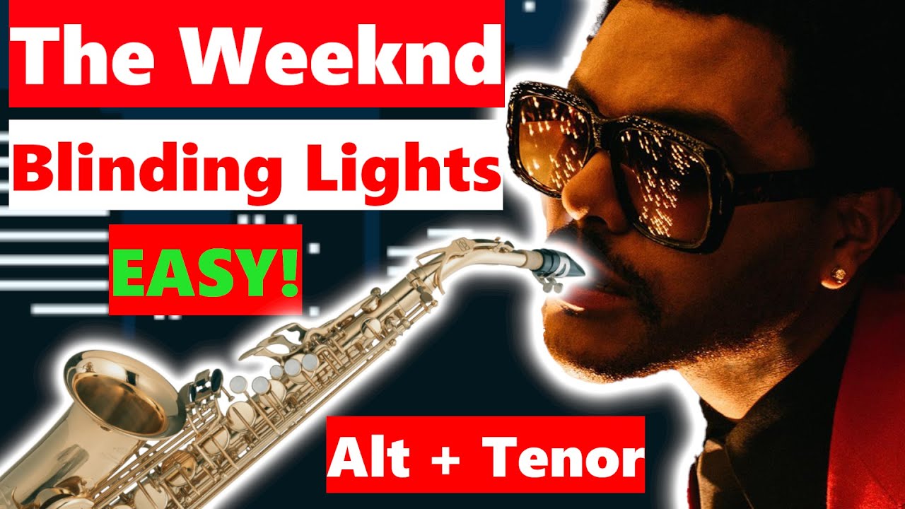 The Weeknd - Blinding Lights | Alt und Tenor Saxophon lernen ohne Noten