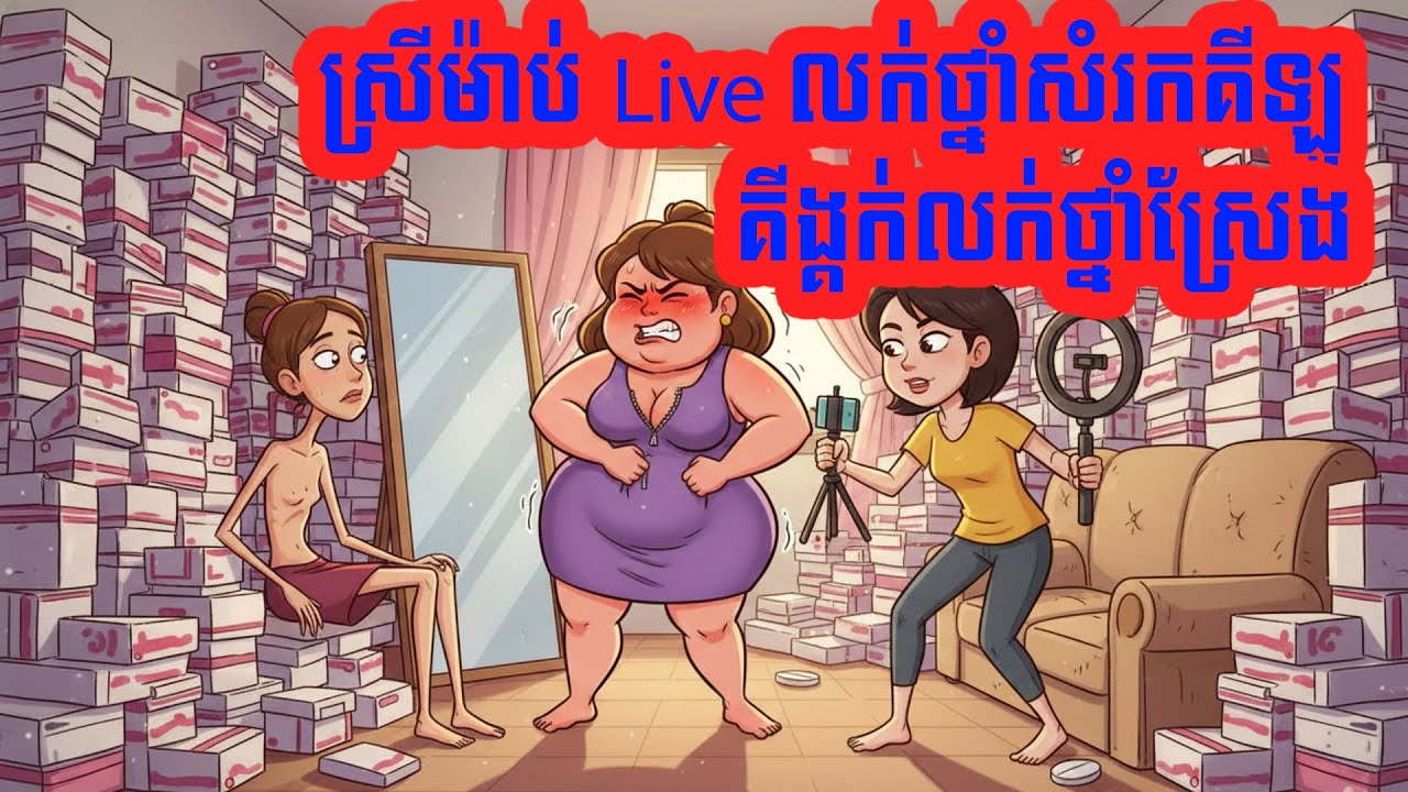 ស្រីម៉ាប់ រឿងកំប្លែង លក់អនឡាញ សម្រកទម្ងន់(គីង្គក់ លក់ថ្នាំស្រែង)
