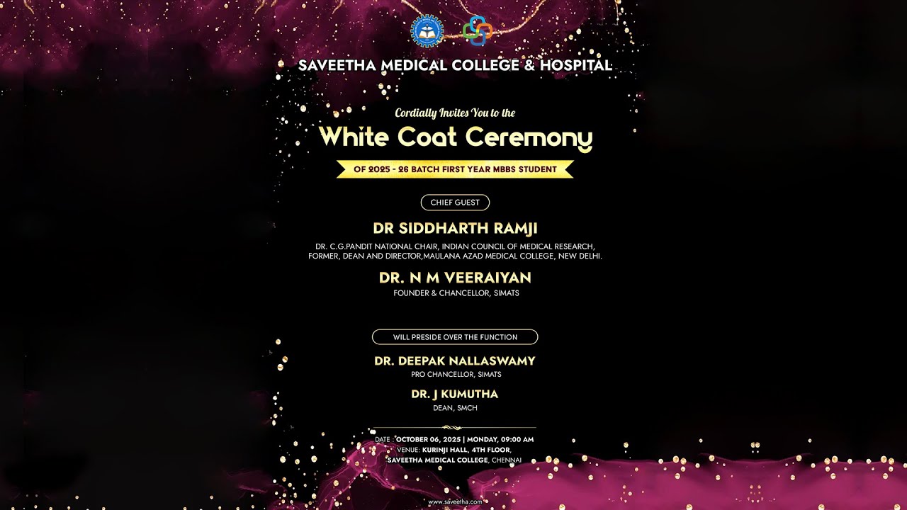 White Coat Ceremony - 2025-26 Batch First Year MBBS Students