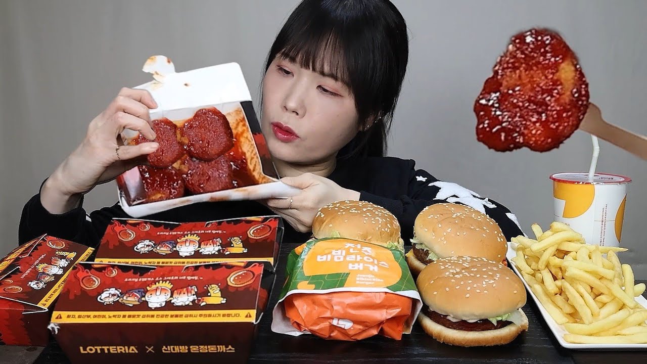 Гамбургер, острый дончатка, Lotteria, дончатка, острый дончатка, мокпан