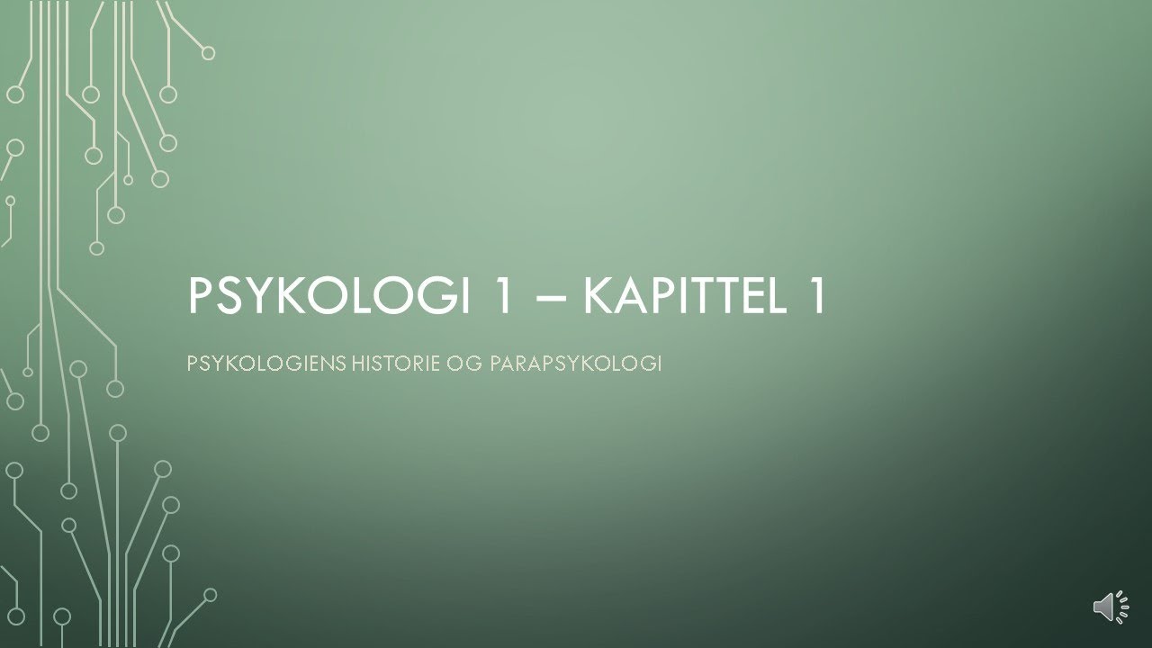 Privatist? Psykologi 1 – kapittel 1