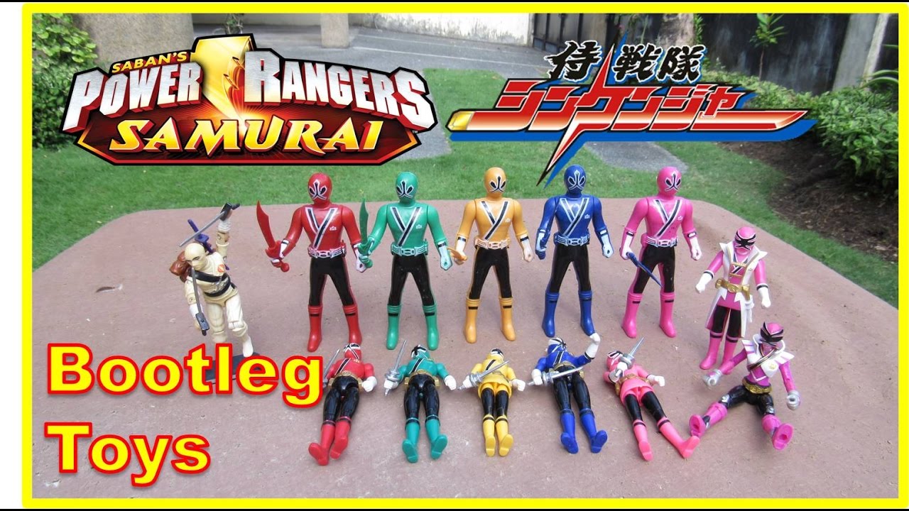 Power Rangers Samurai / Super Sentai Shinkenger 侍戦隊シンケンジャ - Bootleg toy review (Raw video)
