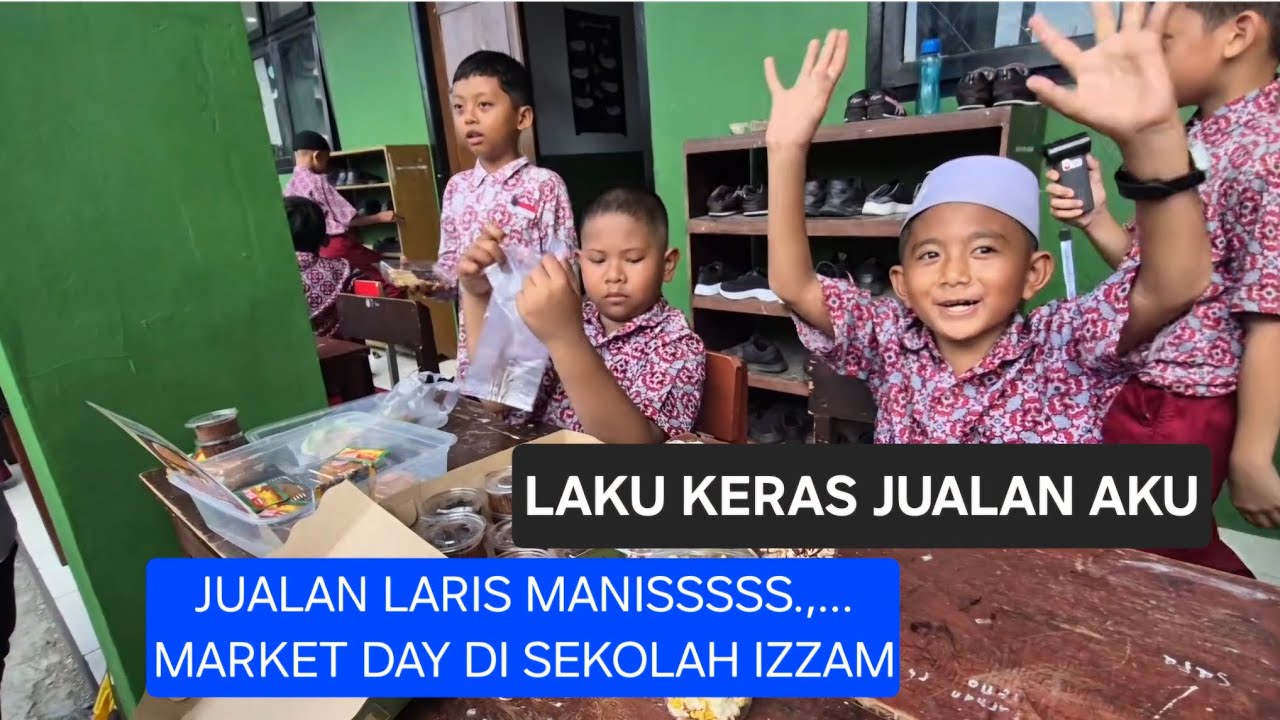 Jualan di market day sekolah Izzam, LARIS MANISSS