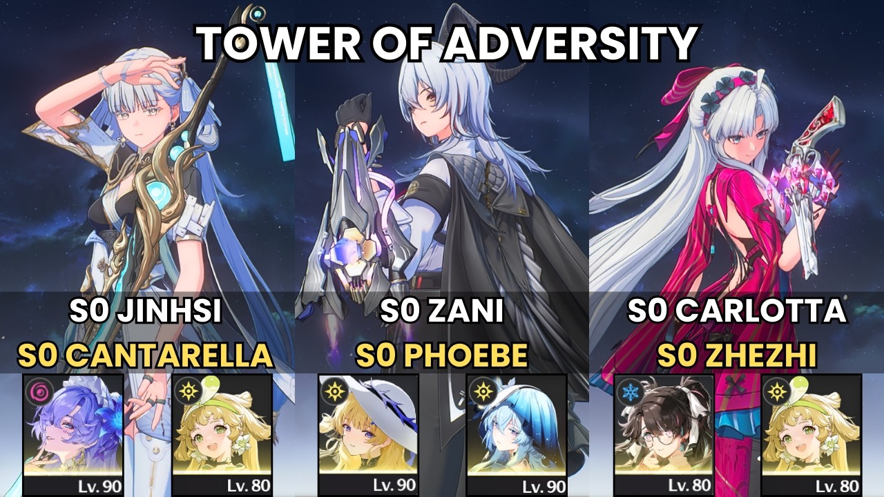 S0 Zani Phoebe Shorekeeper x Jinhsi x Carlotta | Wuwa Toa | Tower of Adversity 2.3 | Wuthering Waves