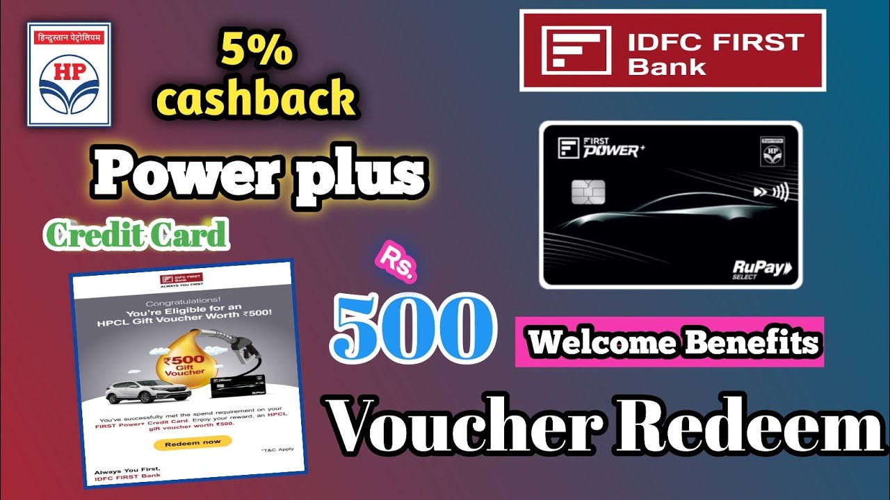 idfc power plus credit card voucher redeem | idfc power plus credit card welcome benefits redeem 