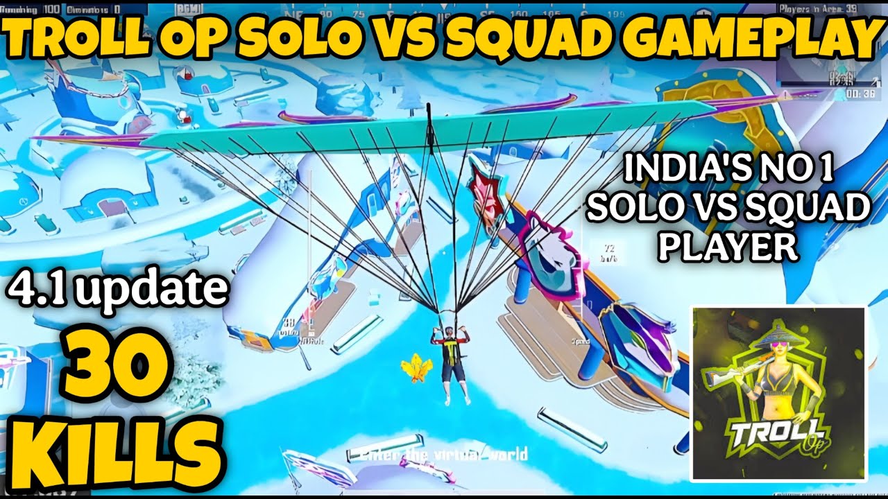 TROLL OP SOLO VS SQUAD GAMEPLAY 🥶 TROLL OP 30 KILLS GAMEPLAY 🥵 | TROLL OP #trollop #madan