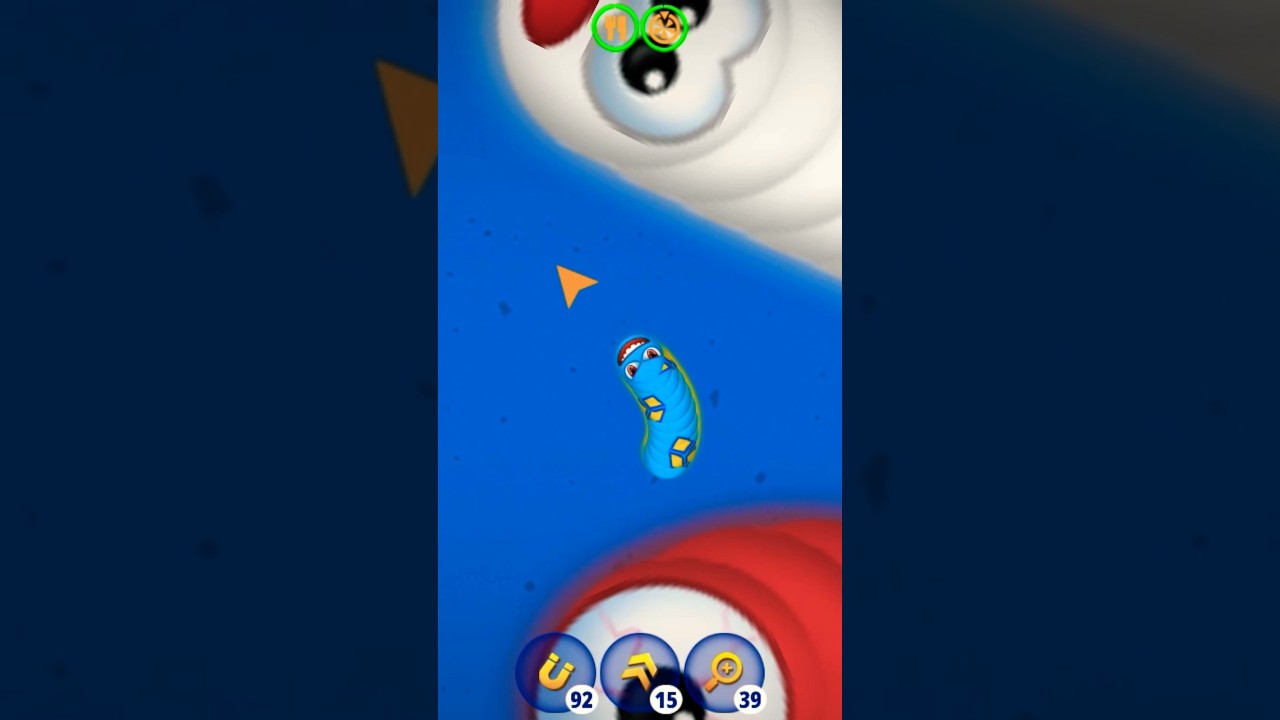 Worms Zone io Little big snake game video #shorts #snake #game #wormszone part 95