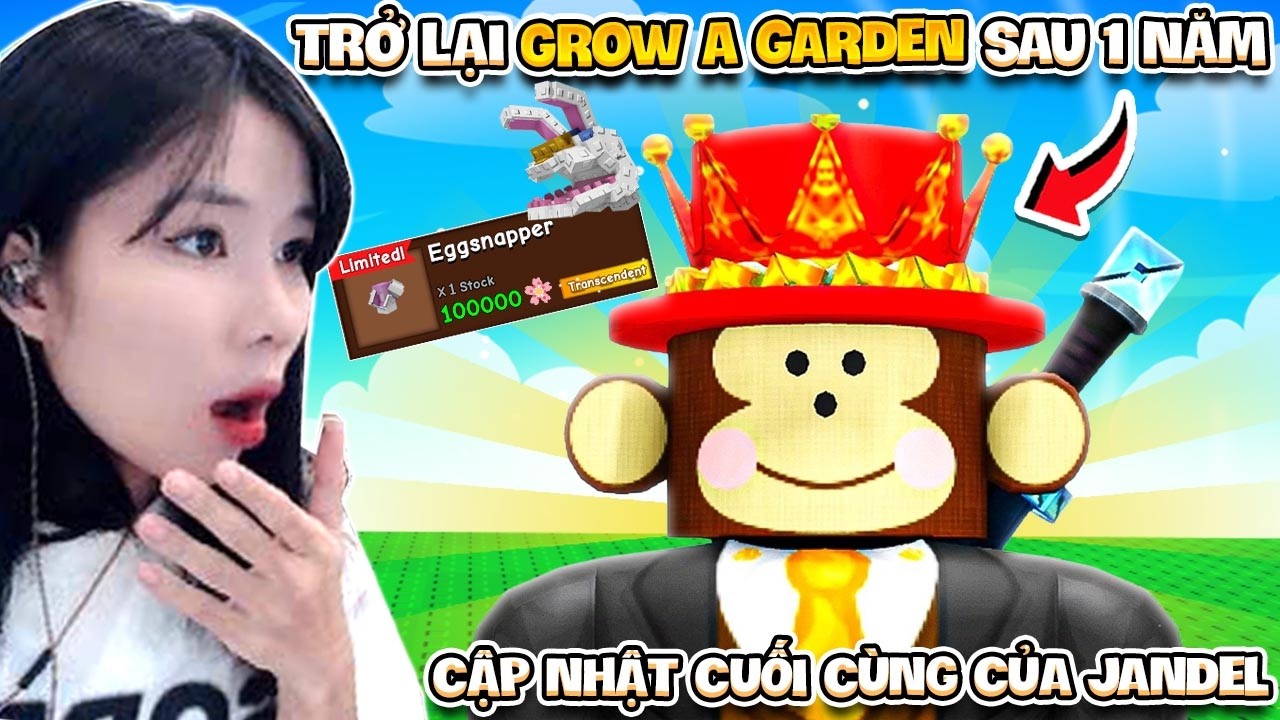 YUNE TRỞ LẠI GROW A GARDEN SAU 1 NĂM TRONG UPDATE EASTER EGG CUỐI C&Ugrave;NG CỦA JANDEL😢