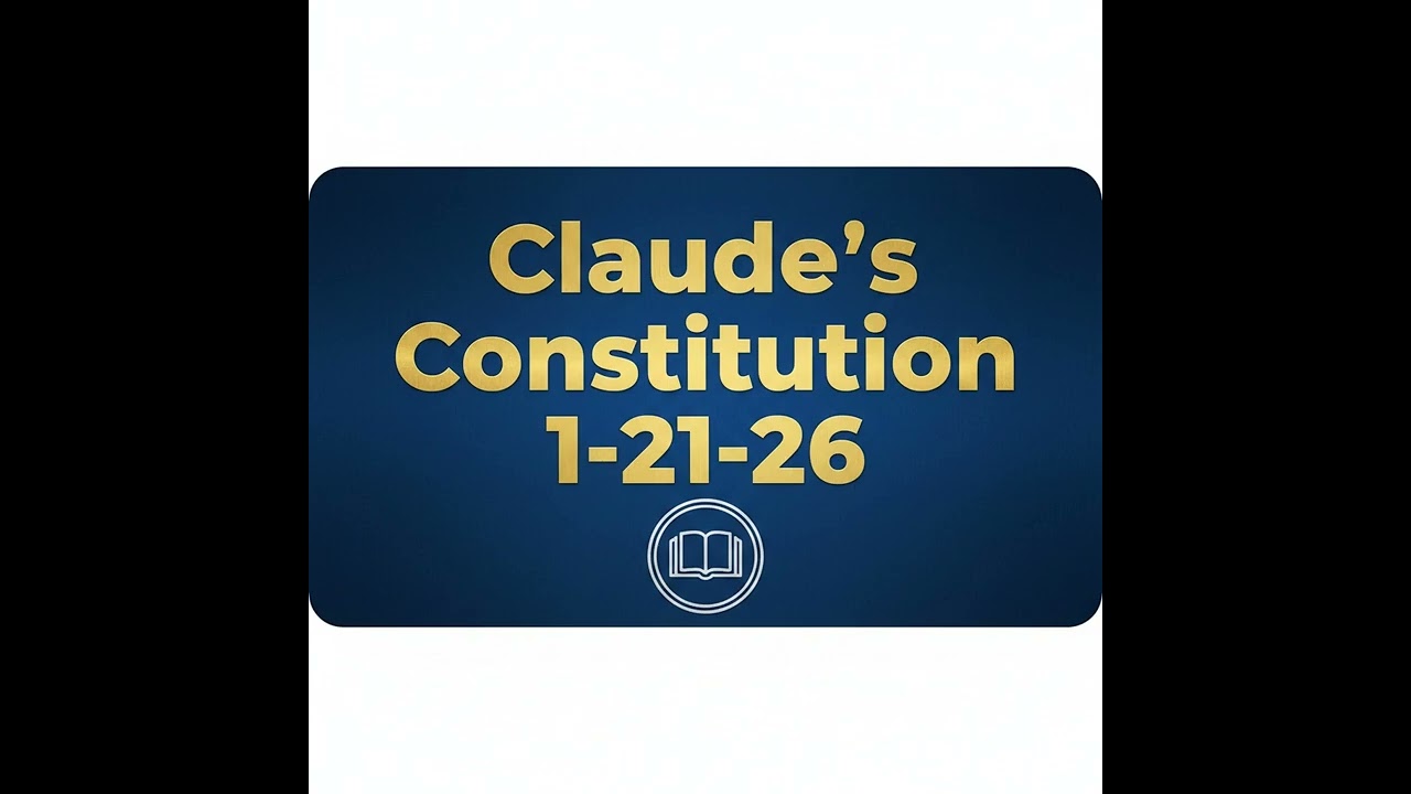 Claude's New Constitution 01-21-2026