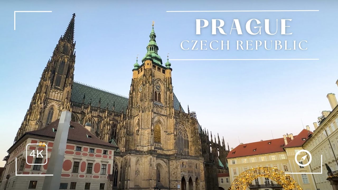 Prague, Czech Republic 🇨🇿 - Prague Castle and St. Vitus Cathedral - Walking Tour 4K|UHD