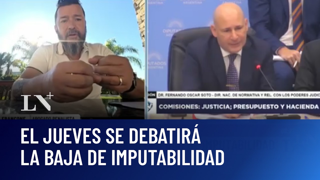 El jueves se debatirá la baja de imputabilidad