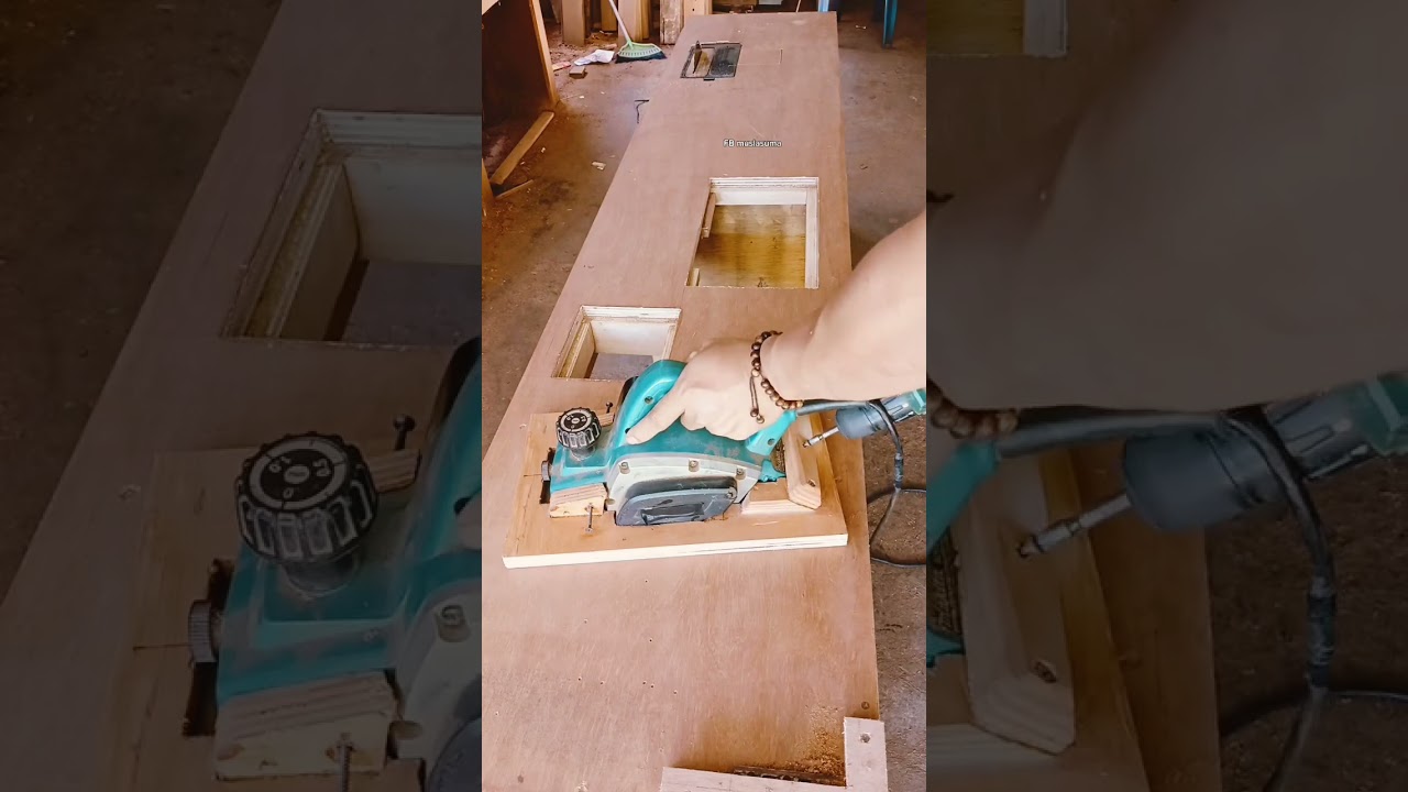 modifikasi mesin planner #wood #bengkelkayu #diytools