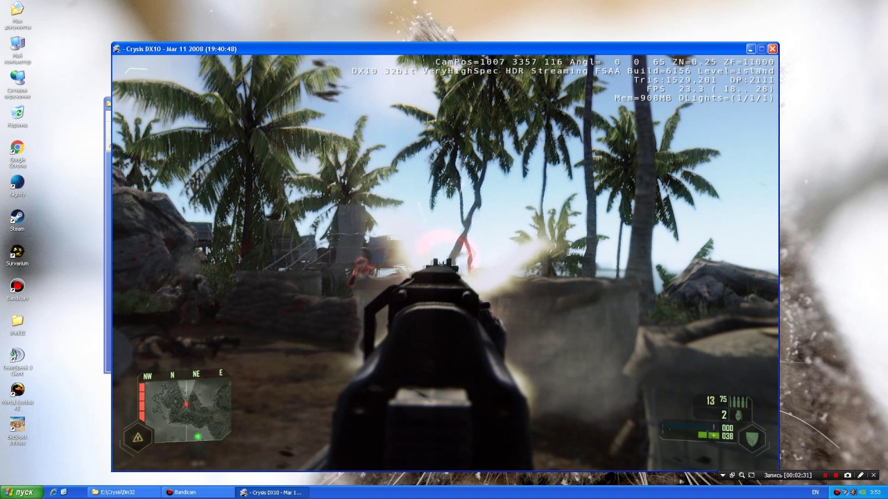 Crysis 2007 on Windows XP DX10 Very High