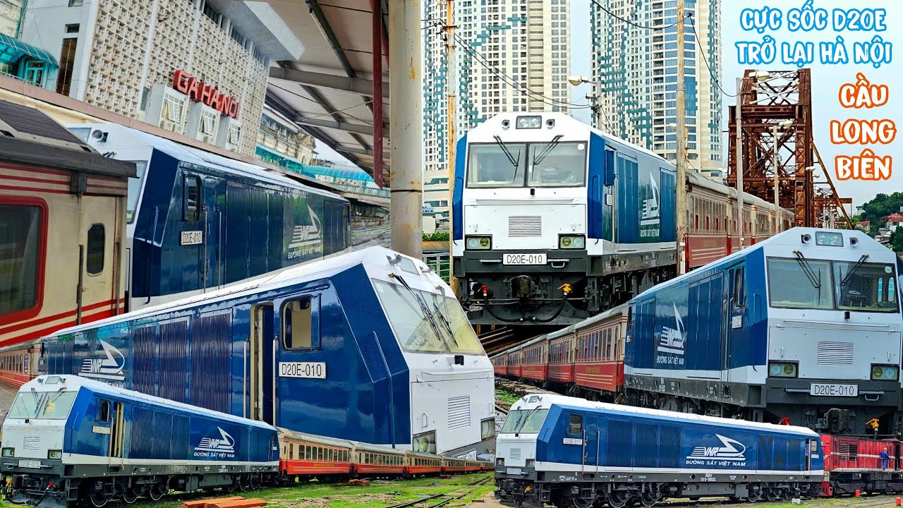 TẠI GA HÀ NỘI 🔥 ĐÓN ĐẦU MÁY ĐỨC D20E-010 TRỞ LẠI HÀ NỘI SAU GẦN 20 NĂM VÀ KÉP CÁC ĐOÀN TÀU SANG YV👇🏻