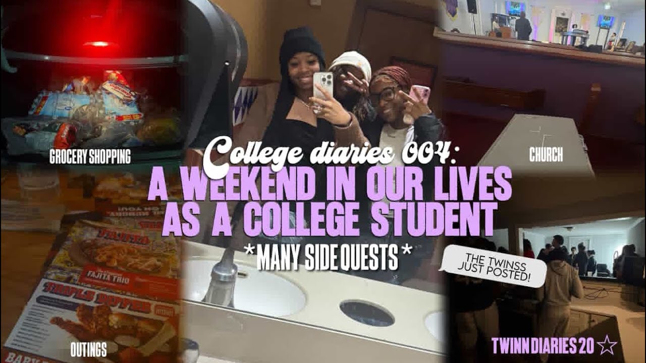 TwinnDiaries 20 ☆ COLLEGE DAIRIES 004: A WEEKEND IN OUR LIVES AS A COLLEGE STUDENT! MANY SIDE QUESTS