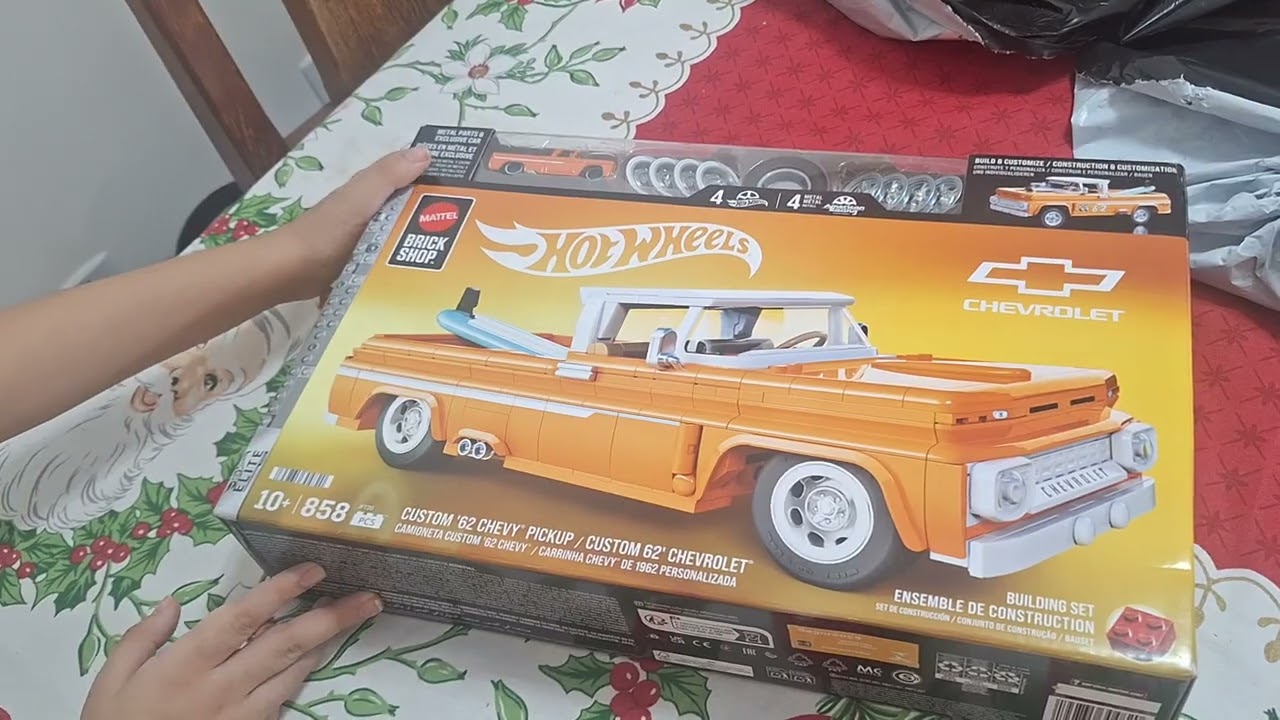 Hotwheels: unboxing mattel brik shop ( carrinho de montar) 