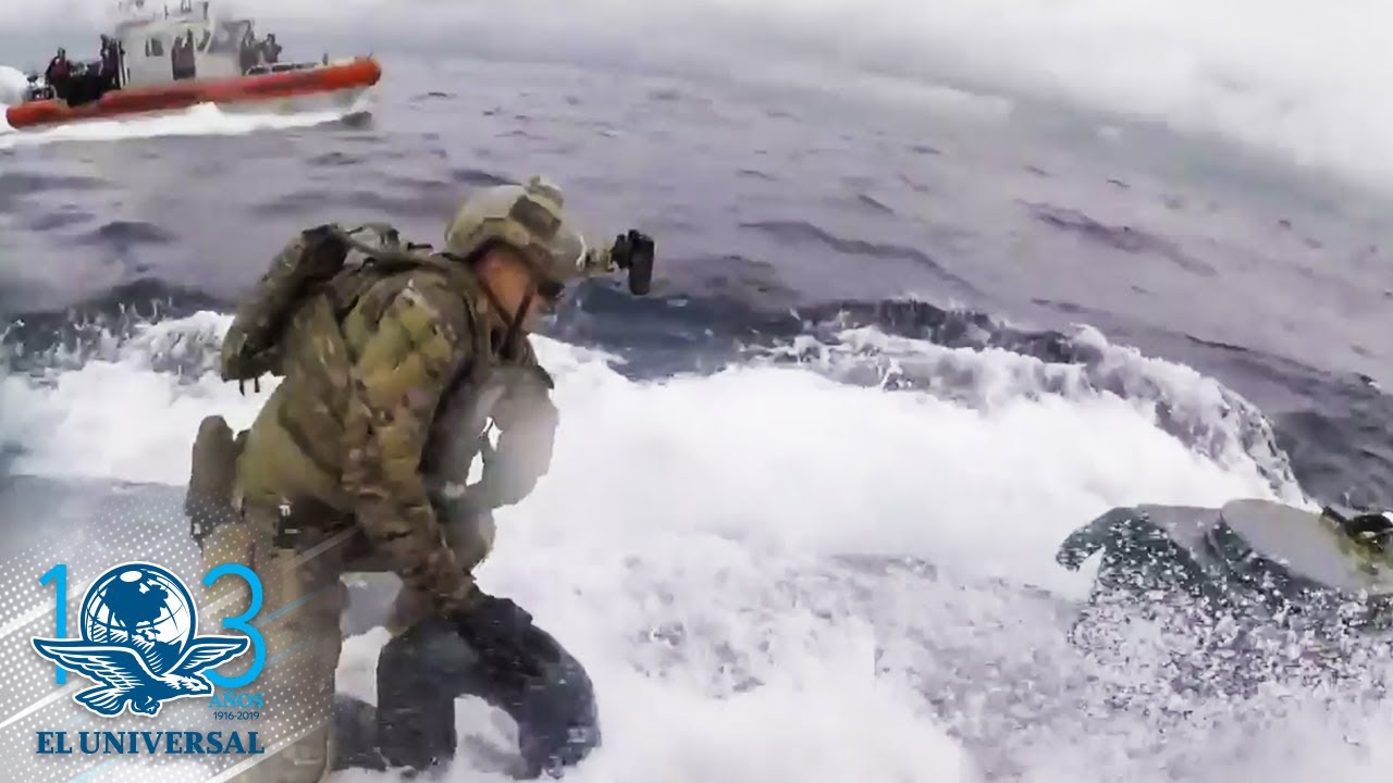 Guardacostas de EU realizan espectacular decomiso de drogas en submarino