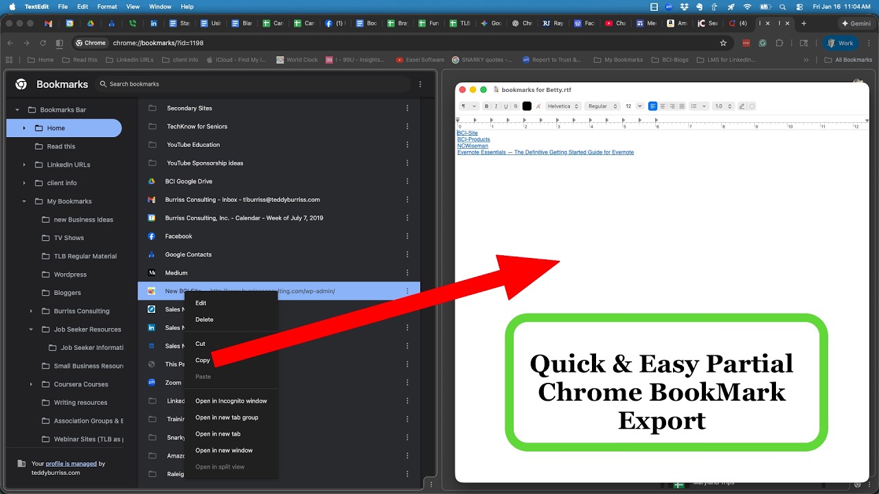 No &ldquo;Partial Export&rdquo; in Chrome? Here&rsquo;s How to Export Selected Bookmarks (workaround Process)