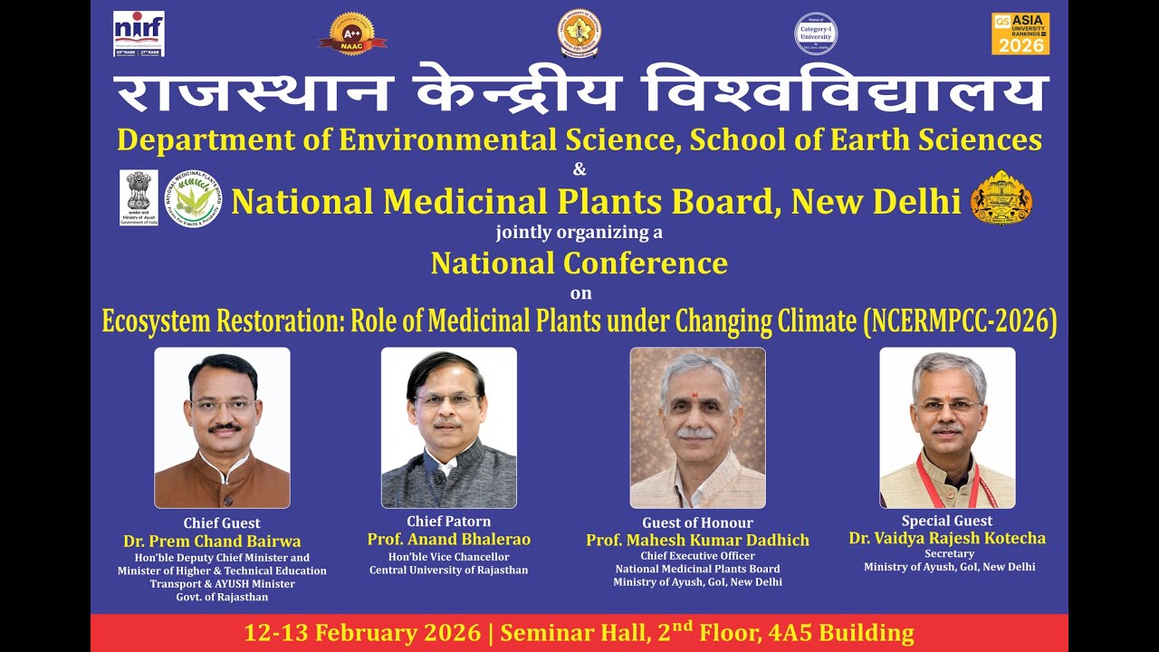 National Conference on Ecosystem Restoration: Role of Medicinal Plants under Changing Climate